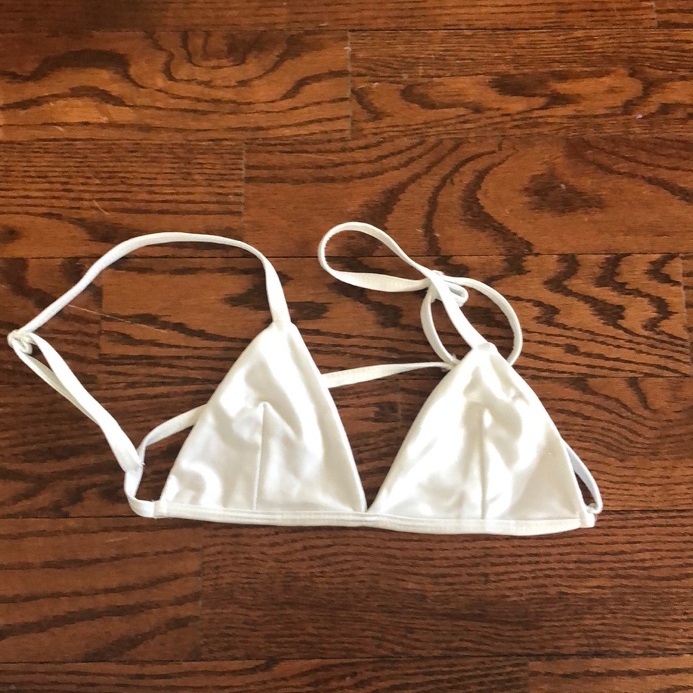 White bathing suit top